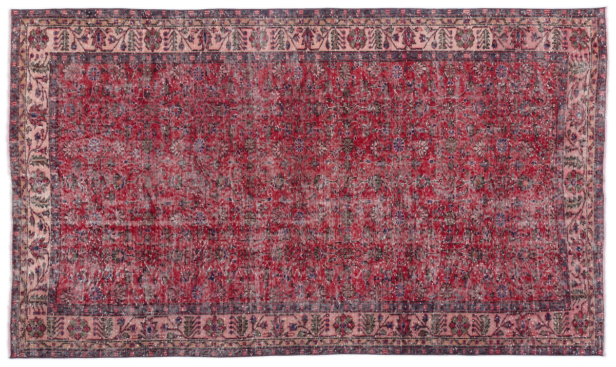 Naturel Over Dyed Vintage Rug 5&#39;5&#39;&#39; x 9&#39;2&#39;&#39; ft 166 x 280 cm