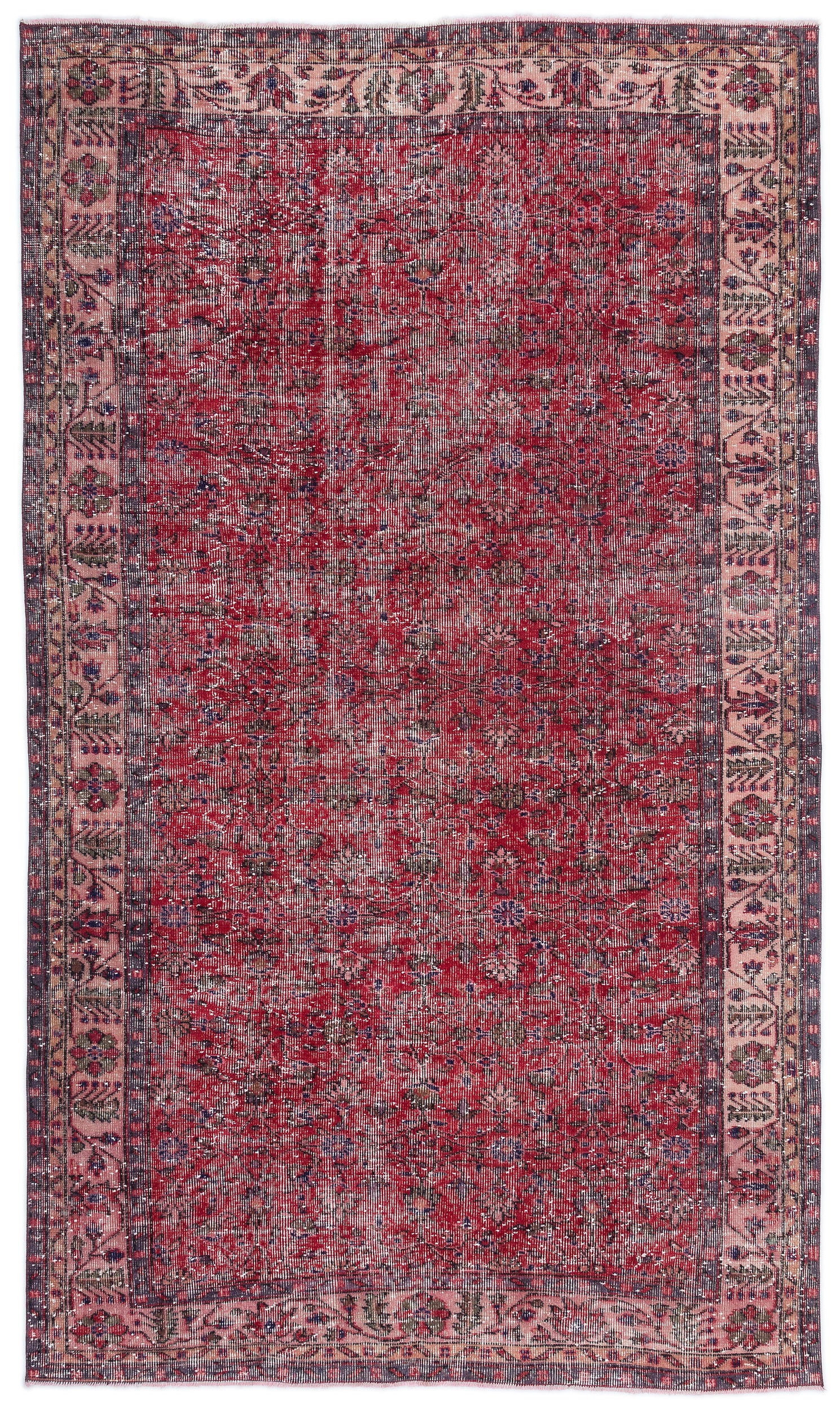 Naturel Over Dyed Vintage Rug 5'5'' x 9'2'' ft 166 x 280 cm