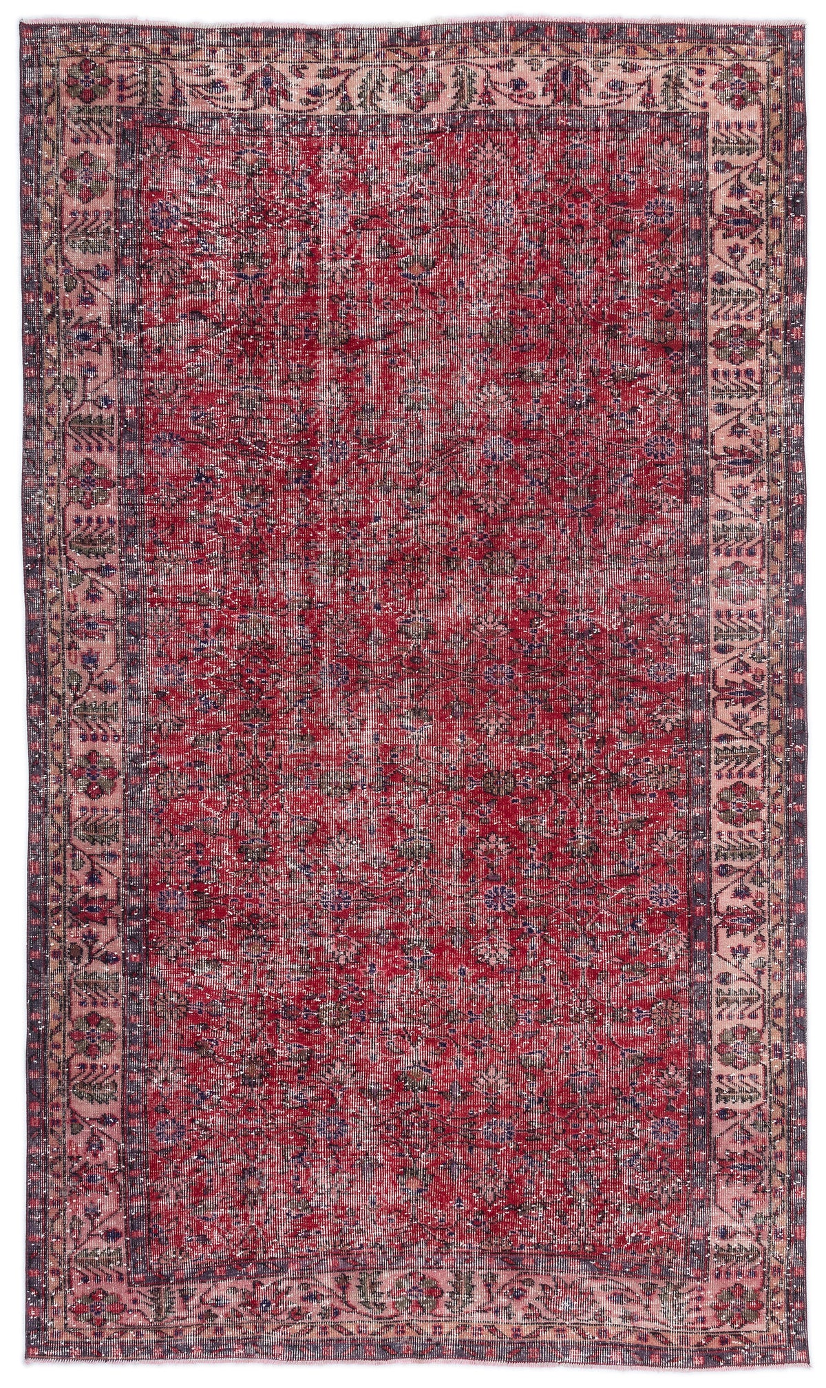 Naturel Over Dyed Vintage Rug 5&#39;5&#39;&#39; x 9&#39;2&#39;&#39; ft 166 x 280 cm