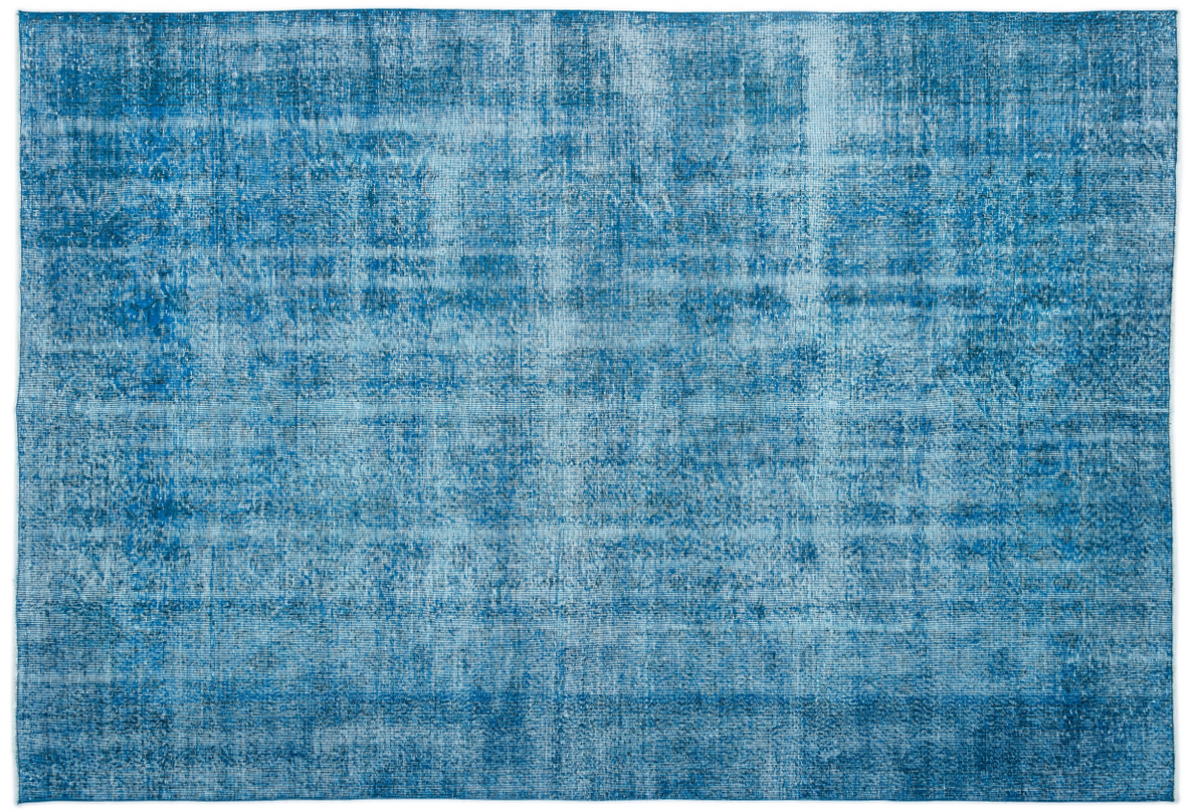 Turquoise Over Dyed Vintage Rug 7'1'' x 10'6'' ft 216 x 320 cm