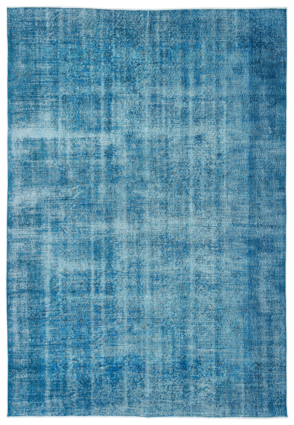 Turquoise  Over Dyed Vintage Rug 7'1'' x 10'6'' ft 216 x 320 cm
