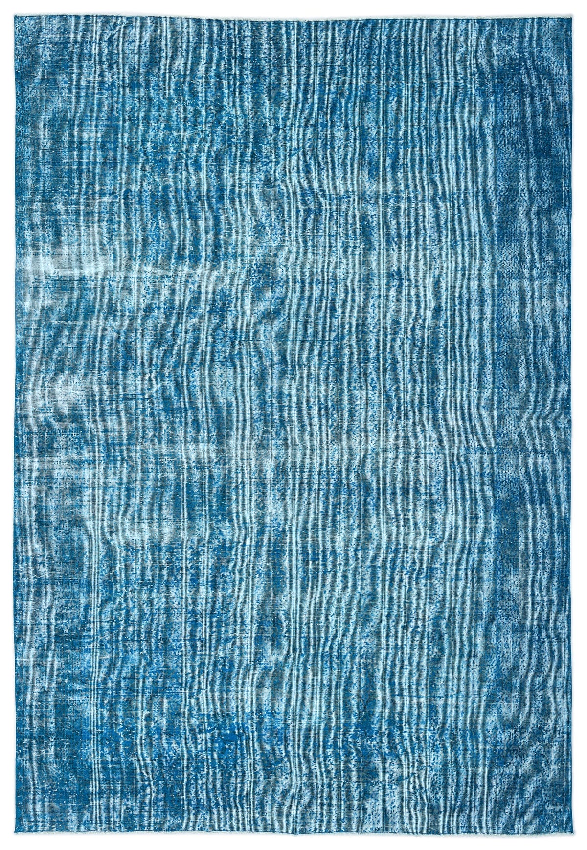 Turquoise  Over Dyed Vintage Rug 7'1'' x 10'6'' ft 216 x 320 cm