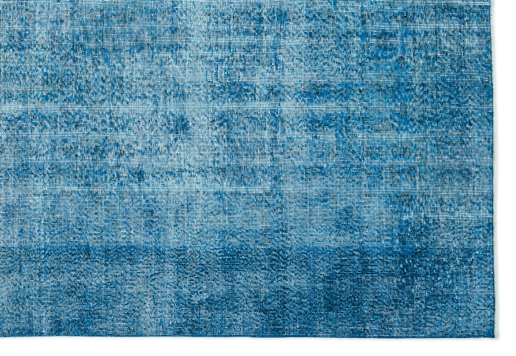 Turquoise  Over Dyed Vintage Rug 7'1'' x 10'6'' ft 216 x 320 cm