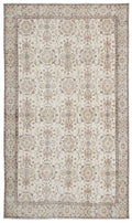 Beige Over Dyed Vintage Rug 5'10'' x 9'11'' ft 179 x 302 cm