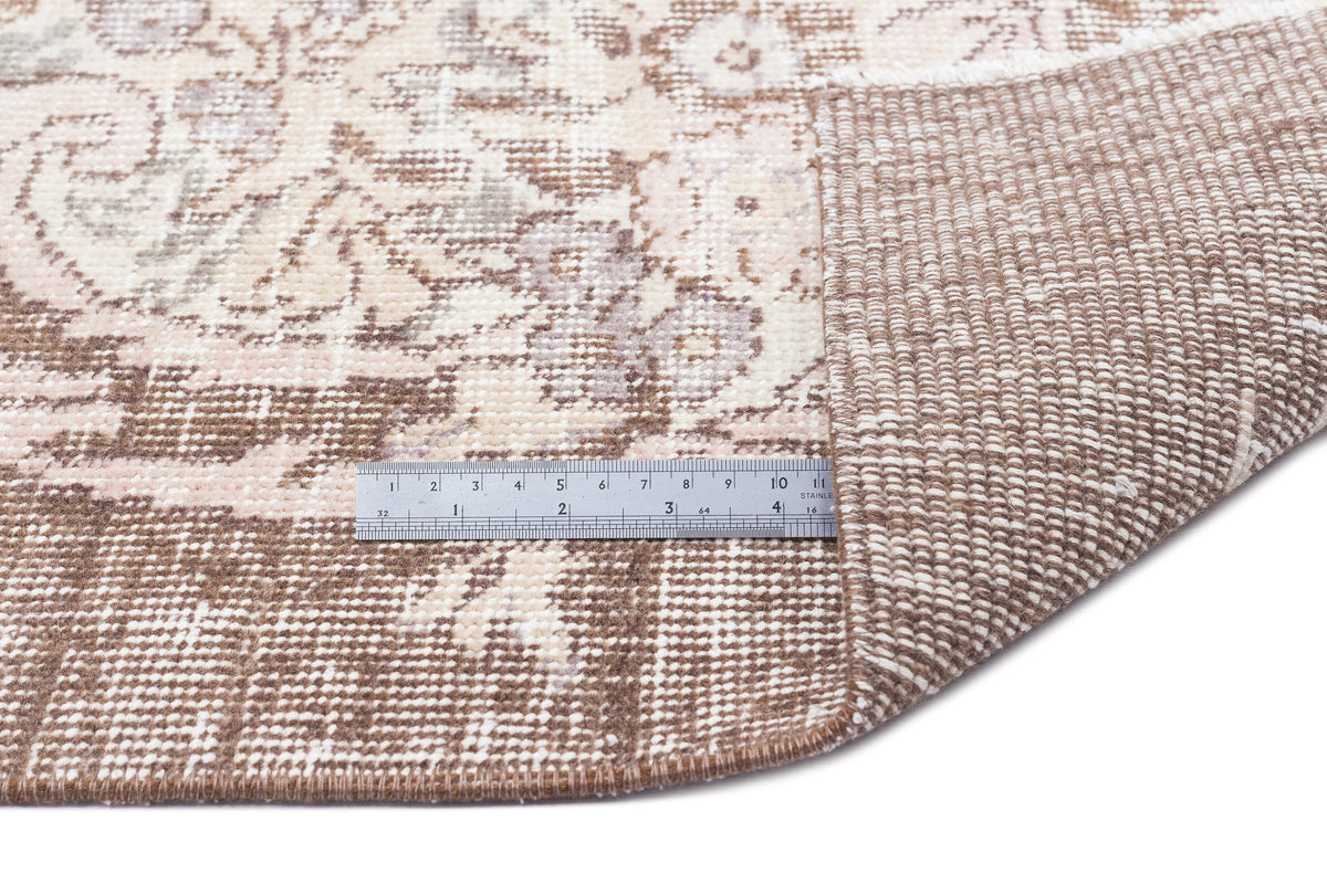 Beige Over Dyed Vintage Rug 6&#39;0&#39;&#39; x 8&#39;5&#39;&#39; ft 183 x 256 cm