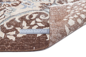 Beige Over Dyed Vintage Rug 5'9'' x 9'6'' ft 175 x 290 cm