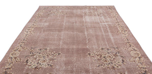 Retro Over Dyed Vintage Rug 6'12'' x 10'4'' ft 213 x 314 cm