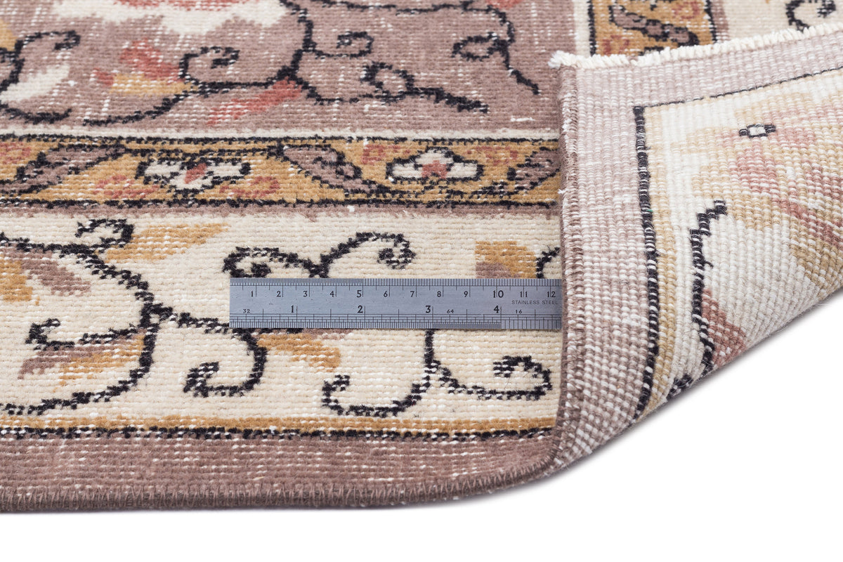 Naturel Over Dyed Vintage Rug 6&#39;6&#39;&#39; x 10&#39;6&#39;&#39; ft 198 x 319 cm