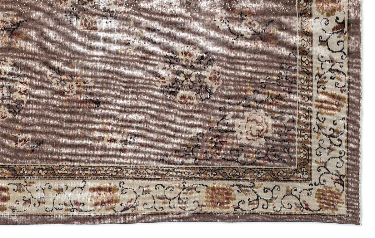 Naturel Over Dyed Vintage Rug 6&#39;6&#39;&#39; x 10&#39;6&#39;&#39; ft 198 x 319 cm