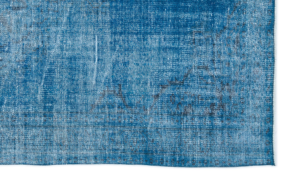 Turquoise  Over Dyed Vintage Rug 4&#39;10&#39;&#39; x 8&#39;0&#39;&#39; ft 148 x 244 cm