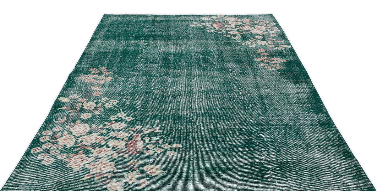 Retro Over Dyed Vintage Rug 5&#39;9&#39;&#39; x 8&#39;12&#39;&#39; ft 175 x 274 cm