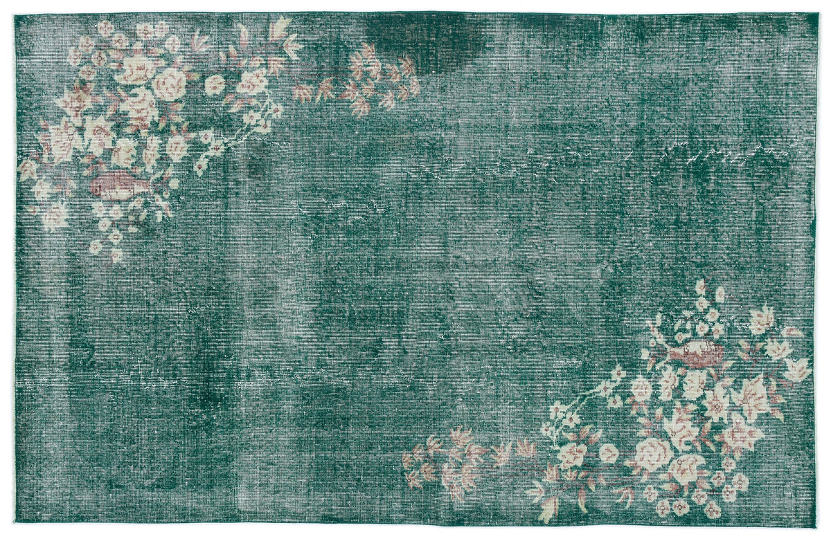 Retro Over Dyed Vintage Rug 5&#39;9&#39;&#39; x 8&#39;12&#39;&#39; ft 175 x 274 cm