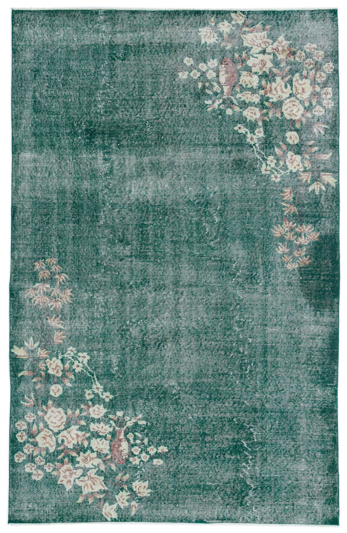 Retro Over Dyed Vintage Rug 5&#39;9&#39;&#39; x 8&#39;12&#39;&#39; ft 175 x 274 cm
