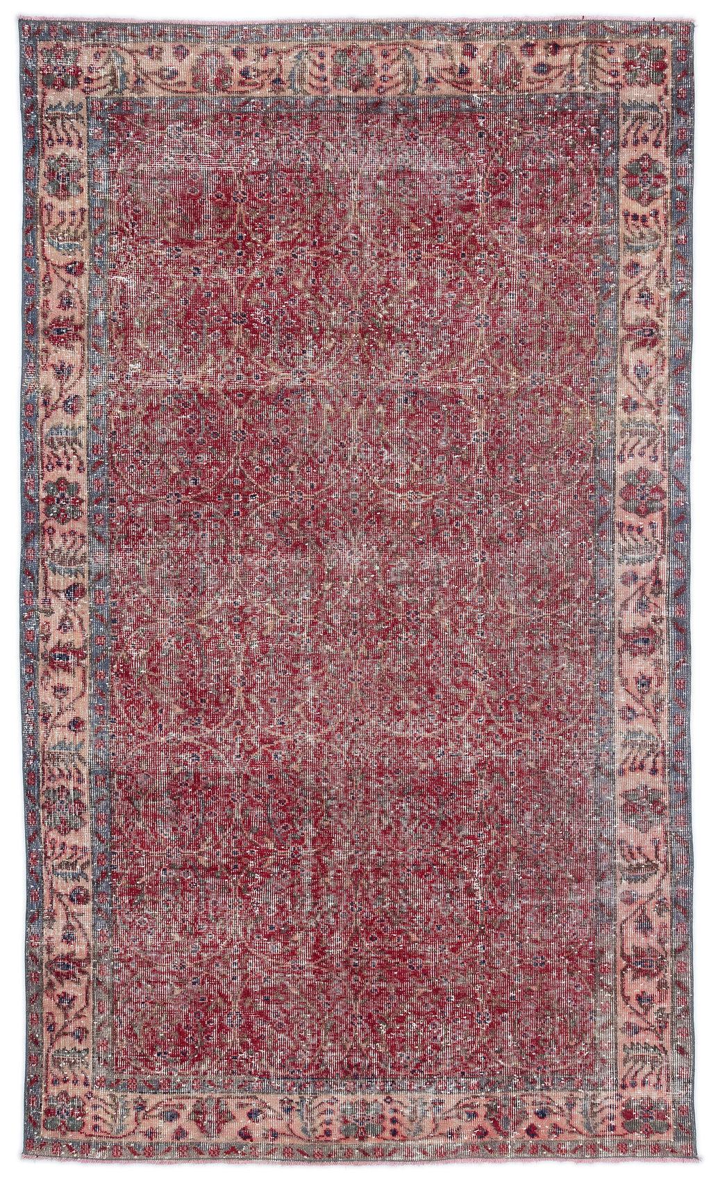Naturel Over Dyed Vintage Rug 4'11'' x 8'4'' ft 151 x 255 cm