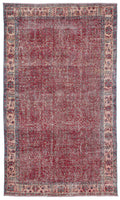 Naturel Over Dyed Vintage Rug 4'11'' x 8'4'' ft 151 x 255 cm