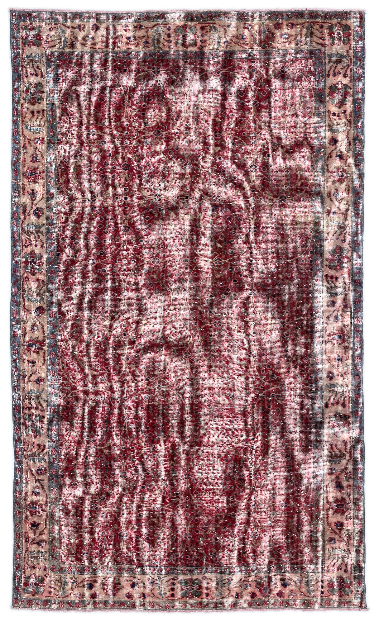 Naturel Over Dyed Vintage Rug 4&#39;11&#39;&#39; x 8&#39;4&#39;&#39; ft 151 x 255 cm