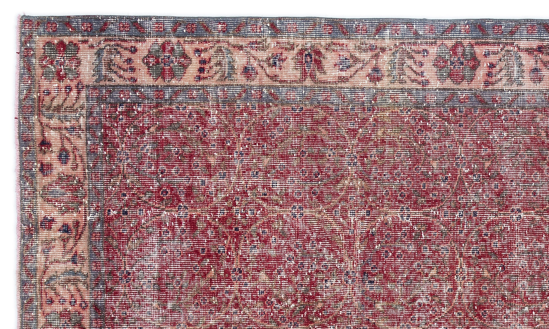 Naturel Over Dyed Vintage Rug 4'11'' x 8'4'' ft 151 x 255 cm