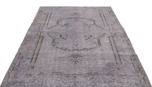 Gray Over Dyed Vintage Rug 5'4'' x 9'0'' ft 162 x 275 cm