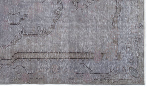 Gray Over Dyed Vintage Rug 5'4'' x 9'0'' ft 162 x 275 cm