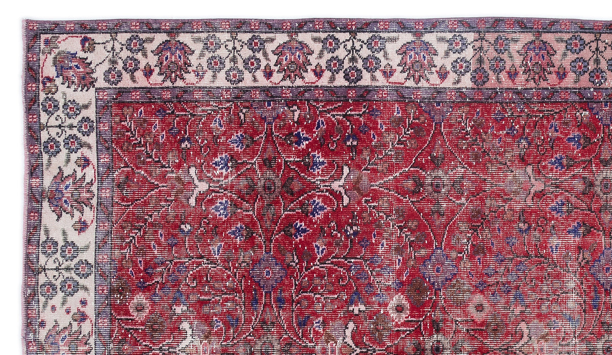 Naturel Over Dyed Vintage Rug 5&#39;3&#39;&#39; x 9&#39;3&#39;&#39; ft 160 x 282 cm