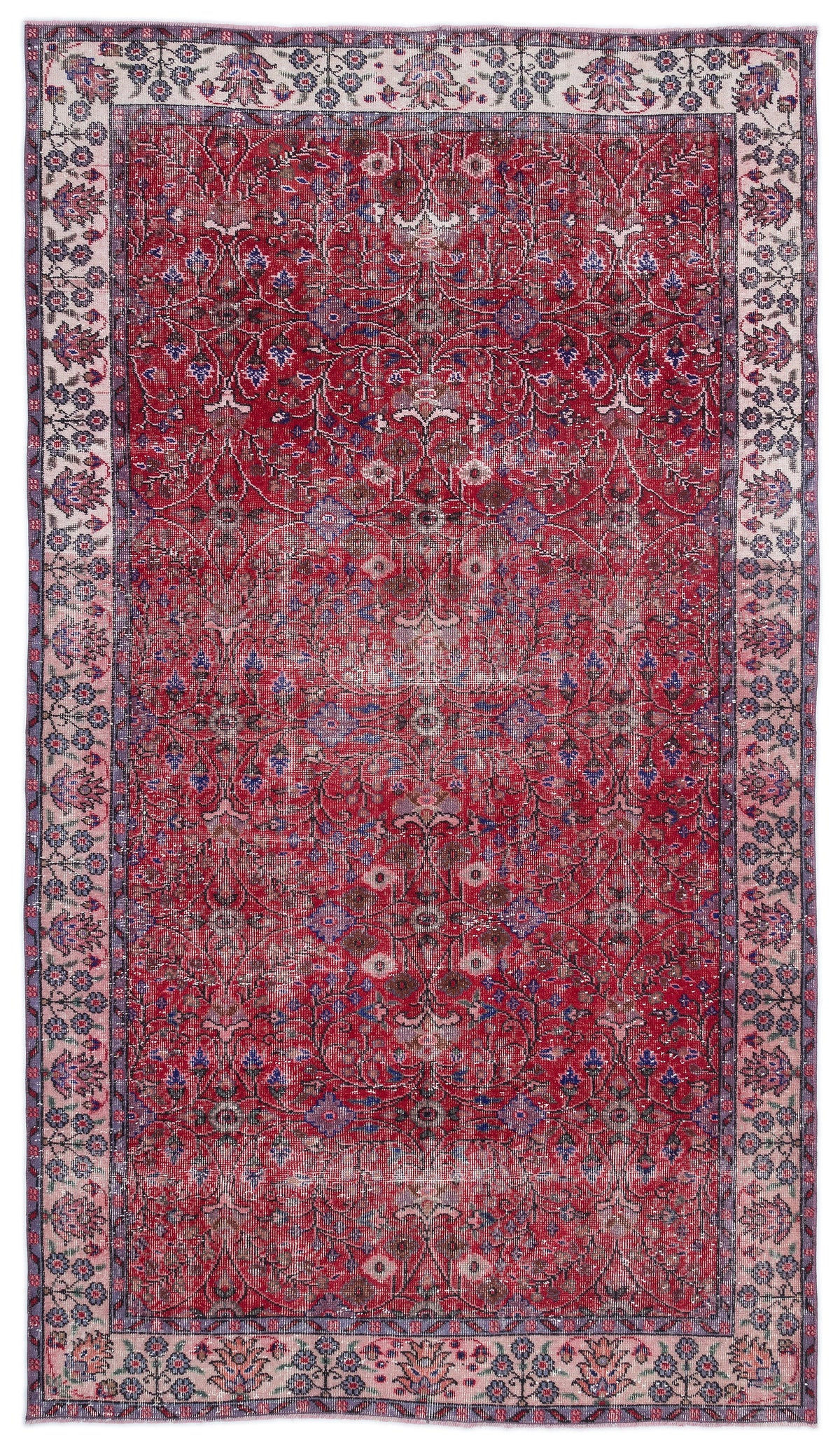 Naturel Over Dyed Vintage Rug 5&#39;3&#39;&#39; x 9&#39;3&#39;&#39; ft 160 x 282 cm