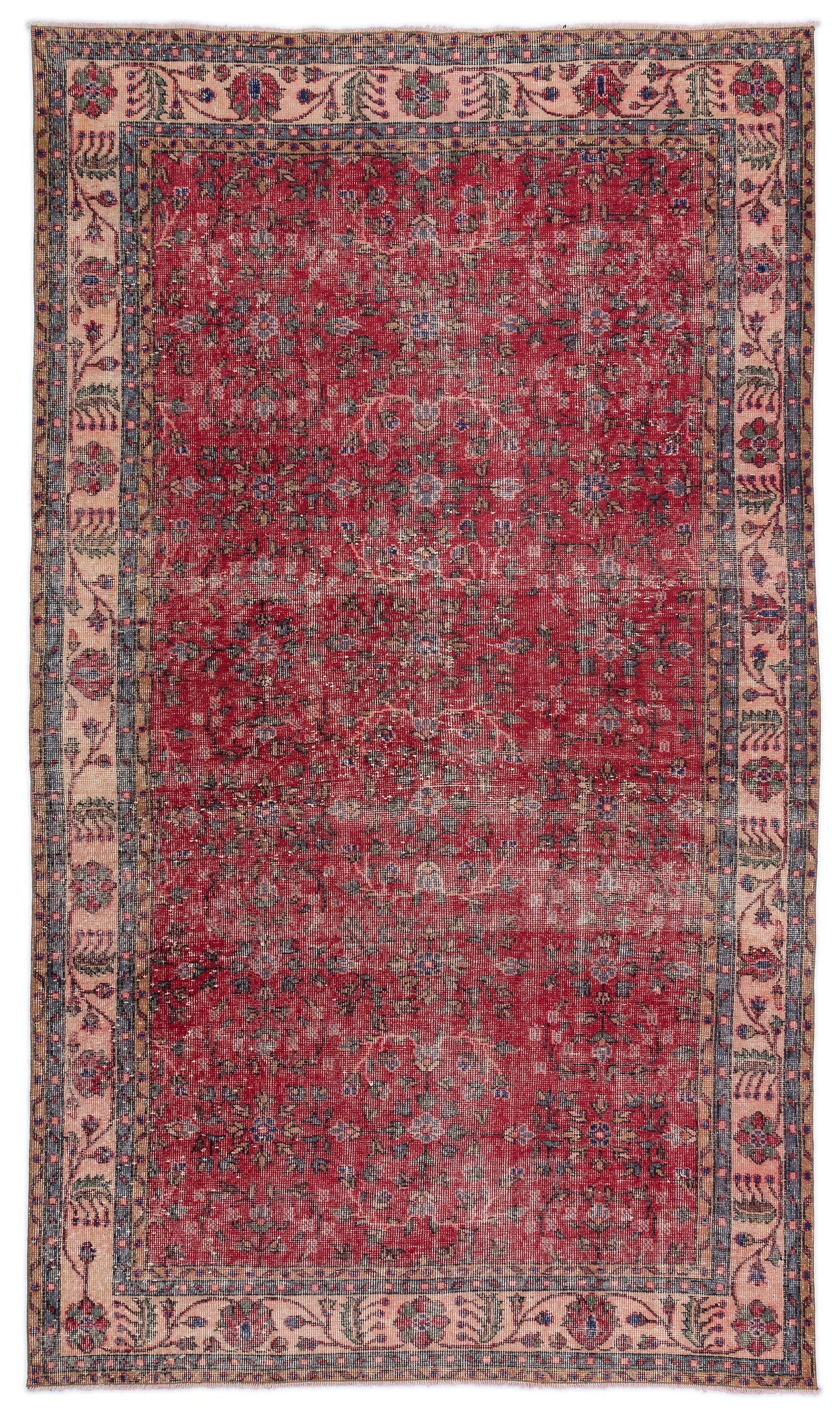 Naturel Over Dyed Vintage Rug 5&#39;5&#39;&#39; x 9&#39;4&#39;&#39; ft 164 x 285 cm
