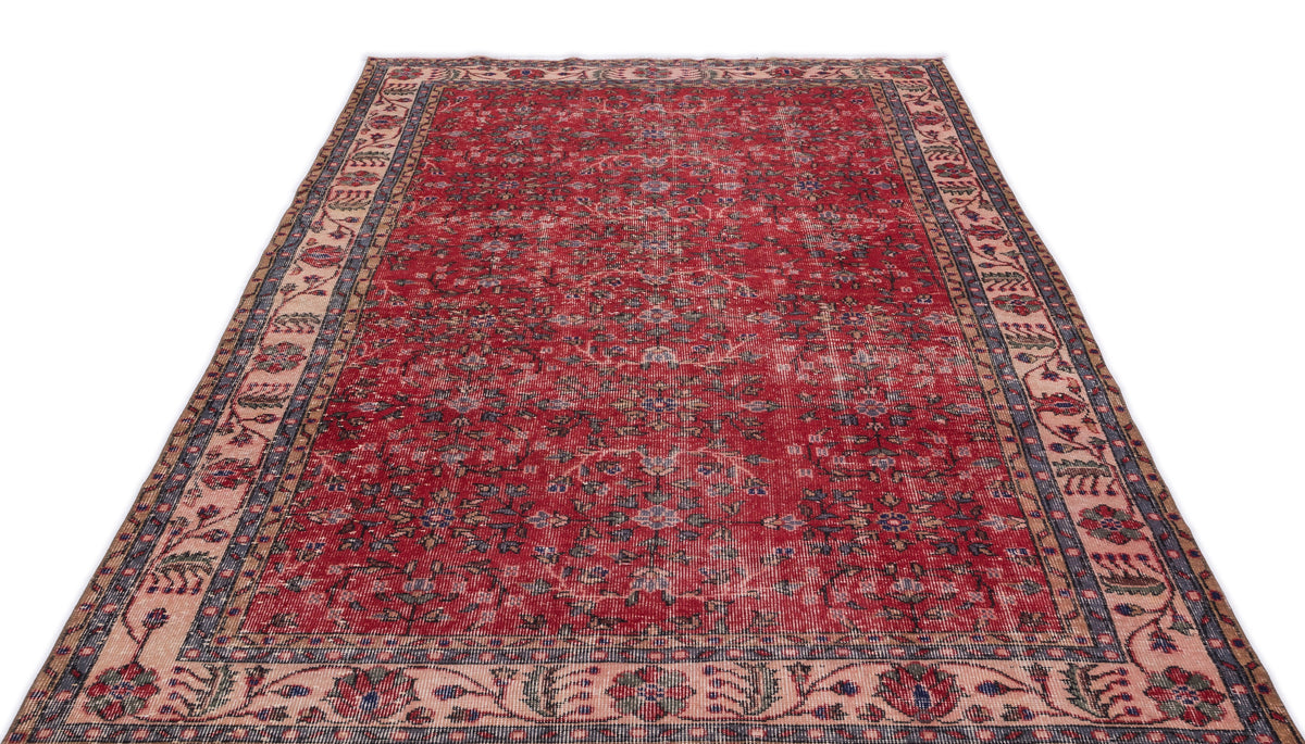 Naturel Over Dyed Vintage Rug 5&#39;5&#39;&#39; x 9&#39;4&#39;&#39; ft 164 x 285 cm