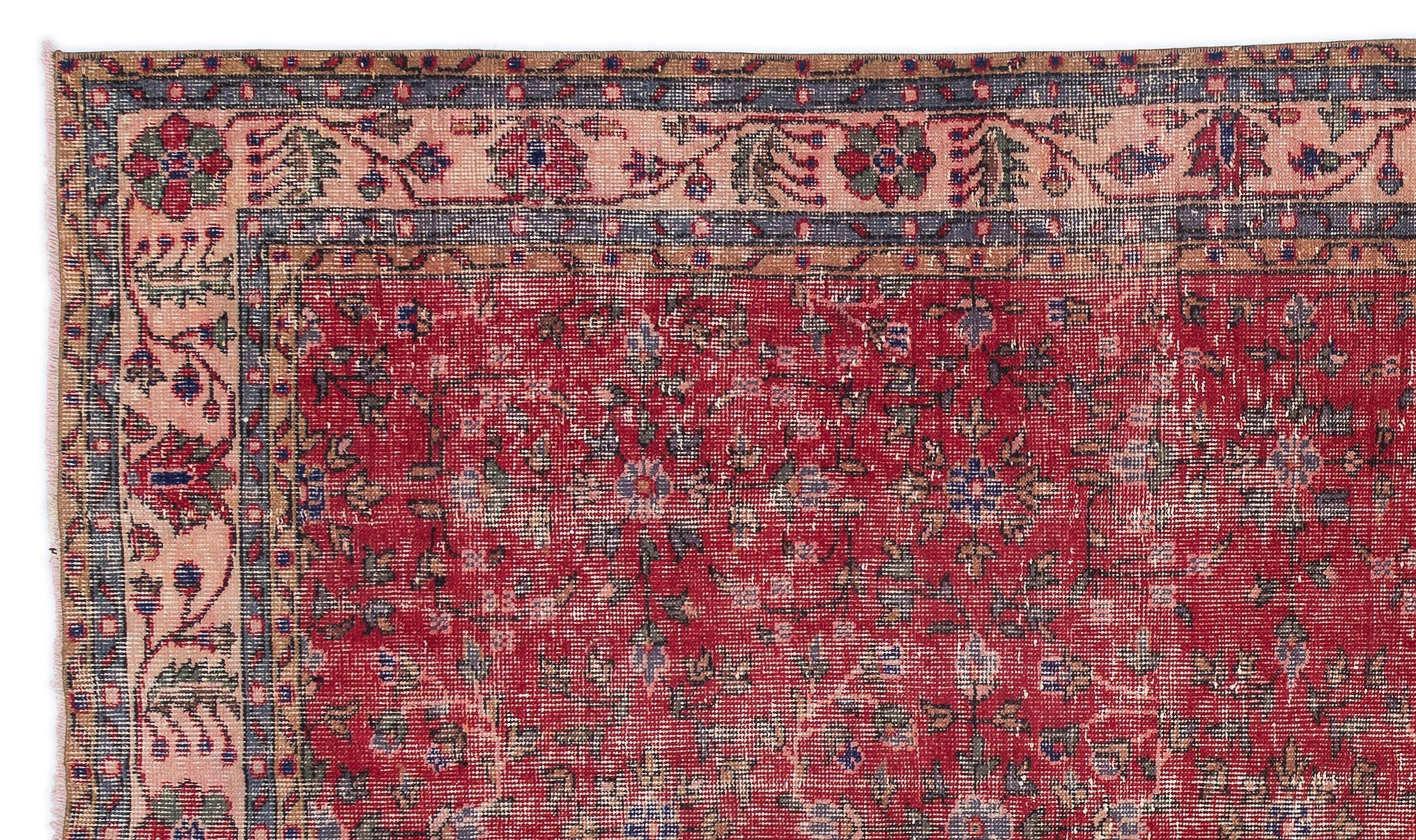 Naturel Over Dyed Vintage Rug 5'5'' x 9'4'' ft 164 x 285 cm