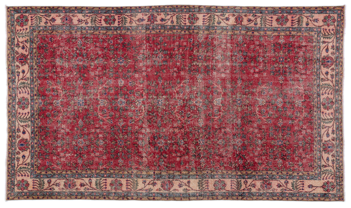 Naturel Over Dyed Vintage Rug 5&#39;5&#39;&#39; x 9&#39;4&#39;&#39; ft 164 x 285 cm