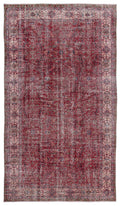 Naturel Over Dyed Vintage Rug 5'1'' x 9'0'' ft 155 x 275 cm