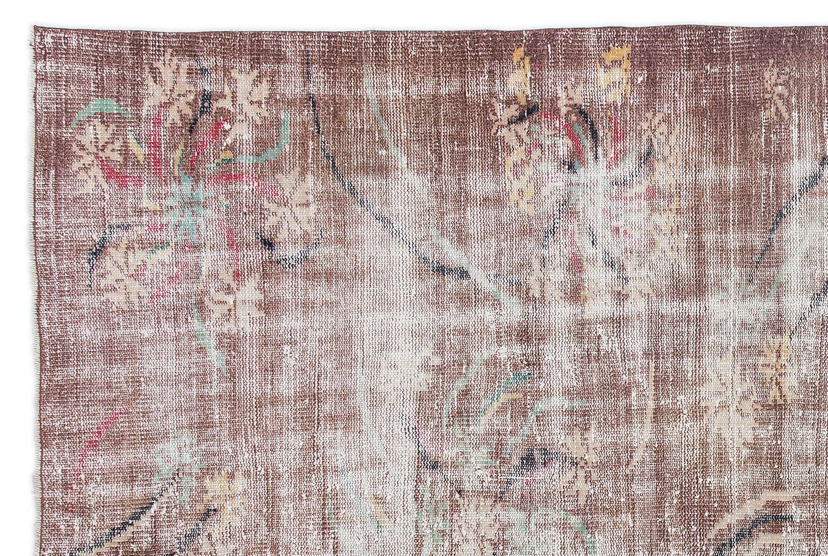 Naturel Over Dyed Vintage Rug 5&#39;10&#39;&#39; x 8&#39;9&#39;&#39; ft 179 x 267 cm