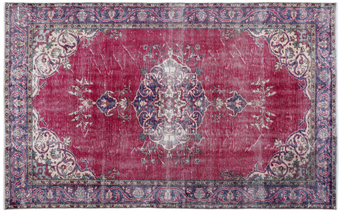 Traditional Design Natural Aged Vintage Rug 6&#39;5&#39;&#39; x 10&#39;2&#39;&#39; ft 195 x 311 cm