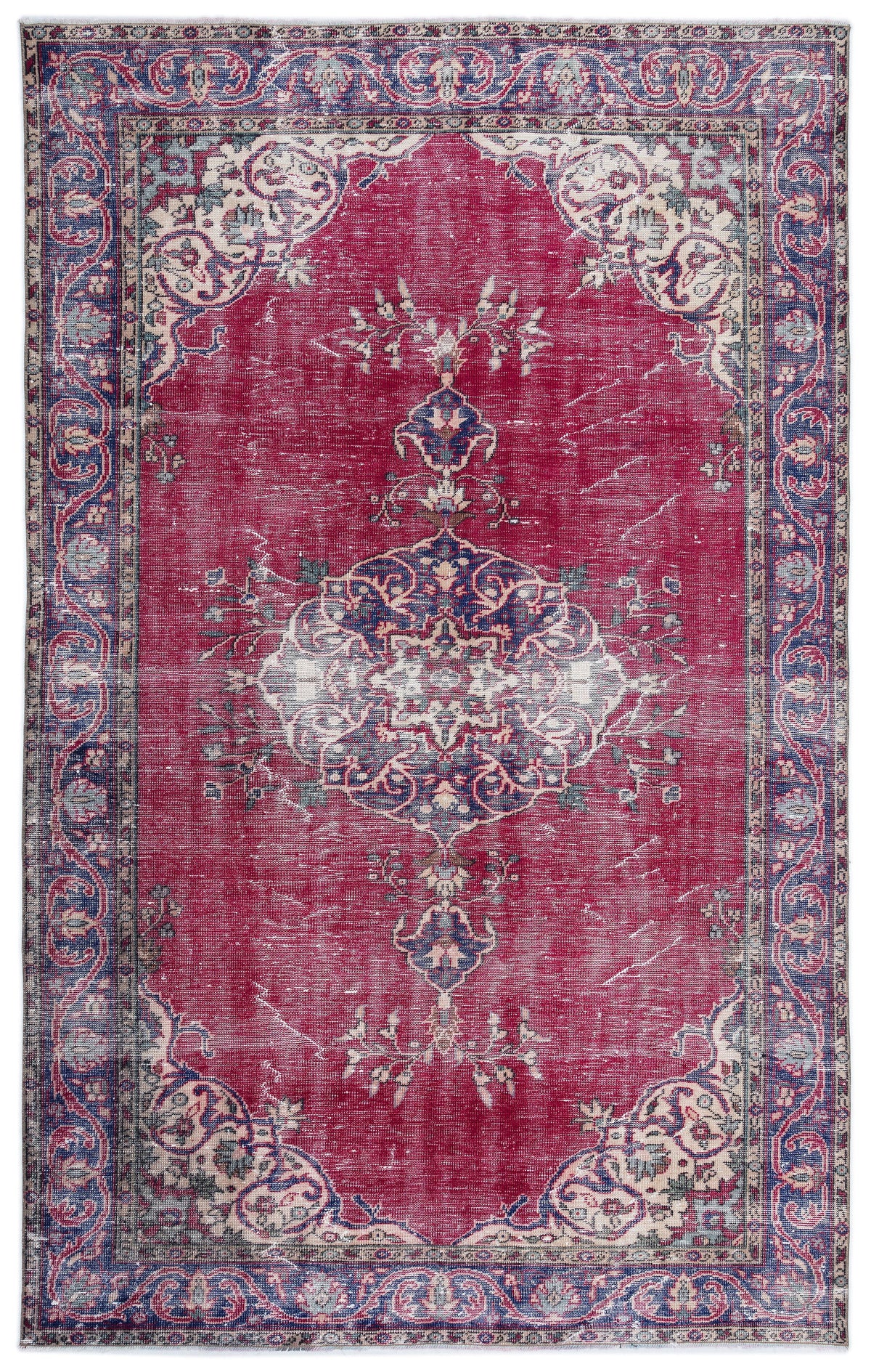 Naturel Over Dyed Vintage Rug 6&#39;5&#39;&#39; x 10&#39;2&#39;&#39; ft 195 x 311 cm