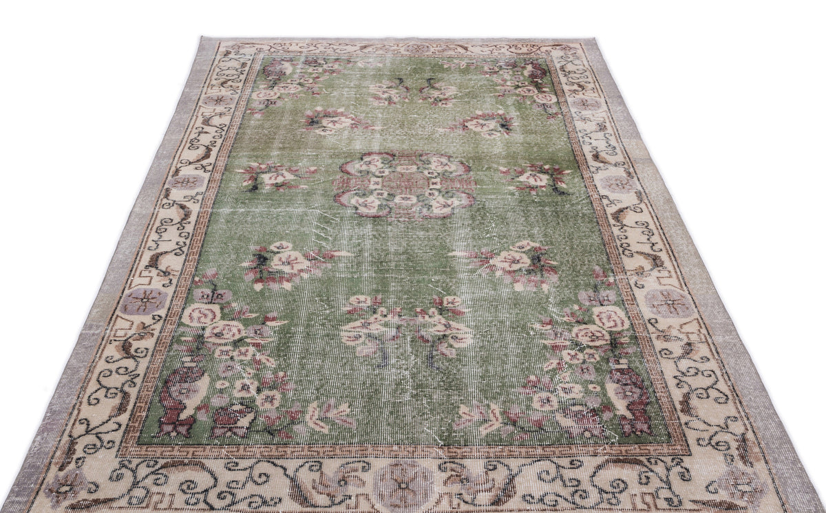 Retro Over Dyed Vintage Rug 5&#39;7&#39;&#39; x 9&#39;12&#39;&#39; ft 170 x 304 cm