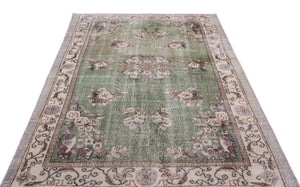 Retro Over Dyed Vintage Rug 5'7'' x 9'12'' ft 170 x 304 cm