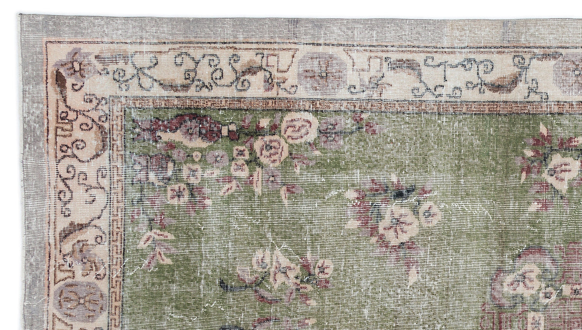 Retro Over Dyed Vintage Rug 5&#39;7&#39;&#39; x 9&#39;12&#39;&#39; ft 170 x 304 cm