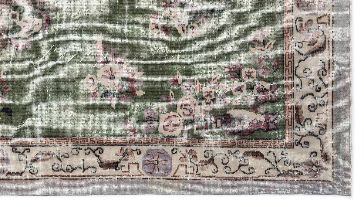 Retro Over Dyed Vintage Rug 5&#39;7&#39;&#39; x 9&#39;12&#39;&#39; ft 170 x 304 cm