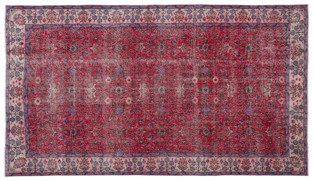 Naturel Over Dyed Vintage Rug 5'3'' x 9'2'' ft 160 x 280 cm