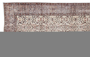 Beige Over Dyed Vintage Rug 5'5'' x 8'5'' ft 164 x 257 cm