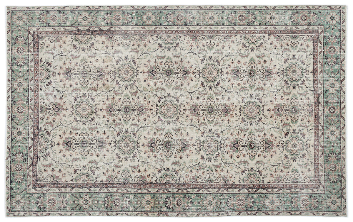 Naturel Over Dyed Vintage Rug 5&#39;6&#39;&#39; x 8&#39;9&#39;&#39; ft 167 x 266 cm