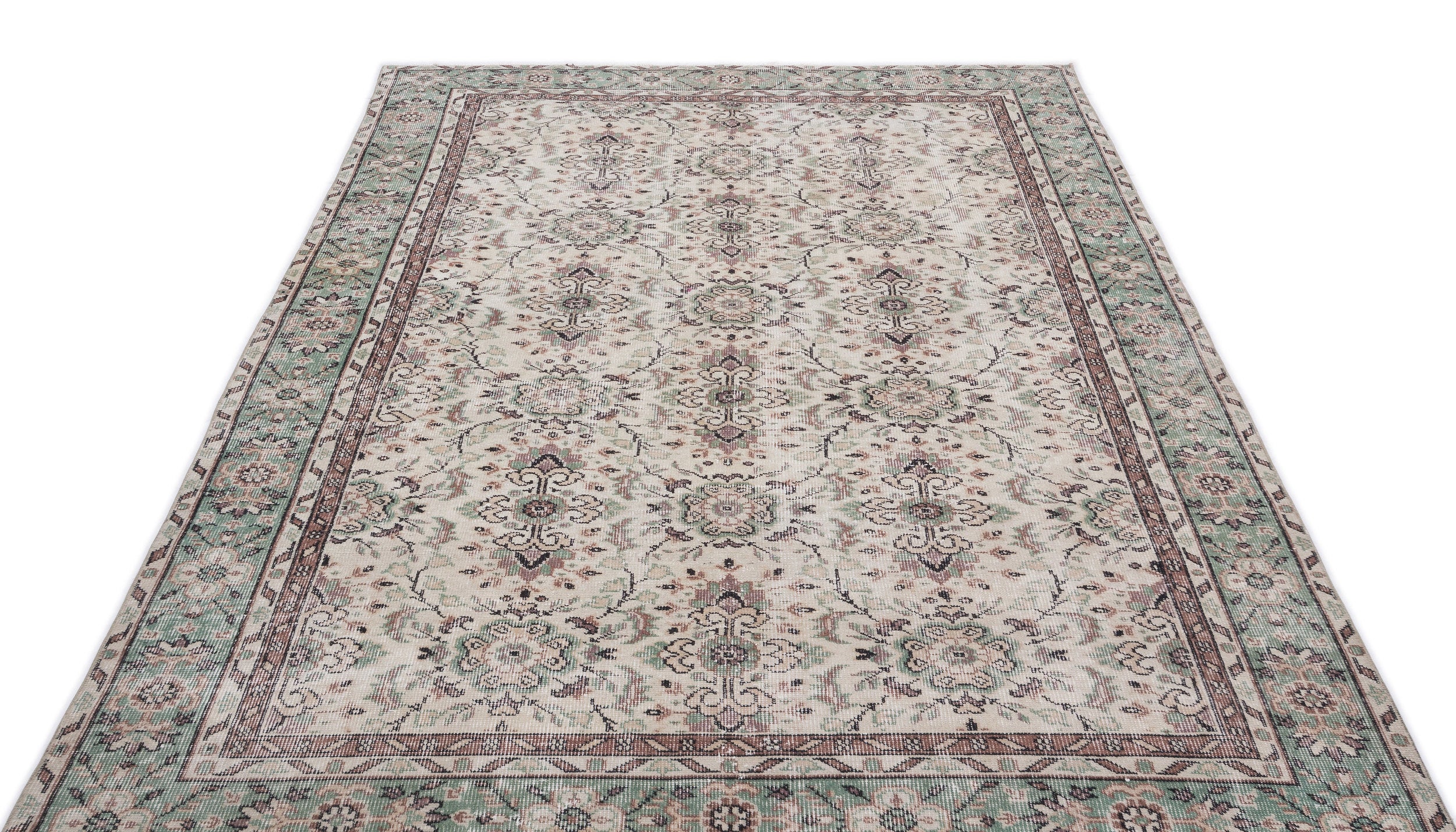 Naturel Over Dyed Vintage Rug 5'6'' x 8'9'' ft 167 x 266 cm
