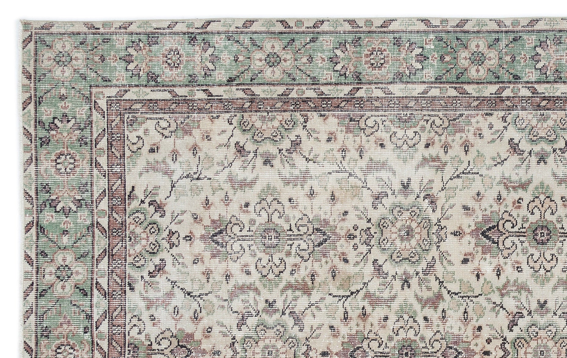 Naturel Over Dyed Vintage Rug 5'6'' x 8'9'' ft 167 x 266 cm