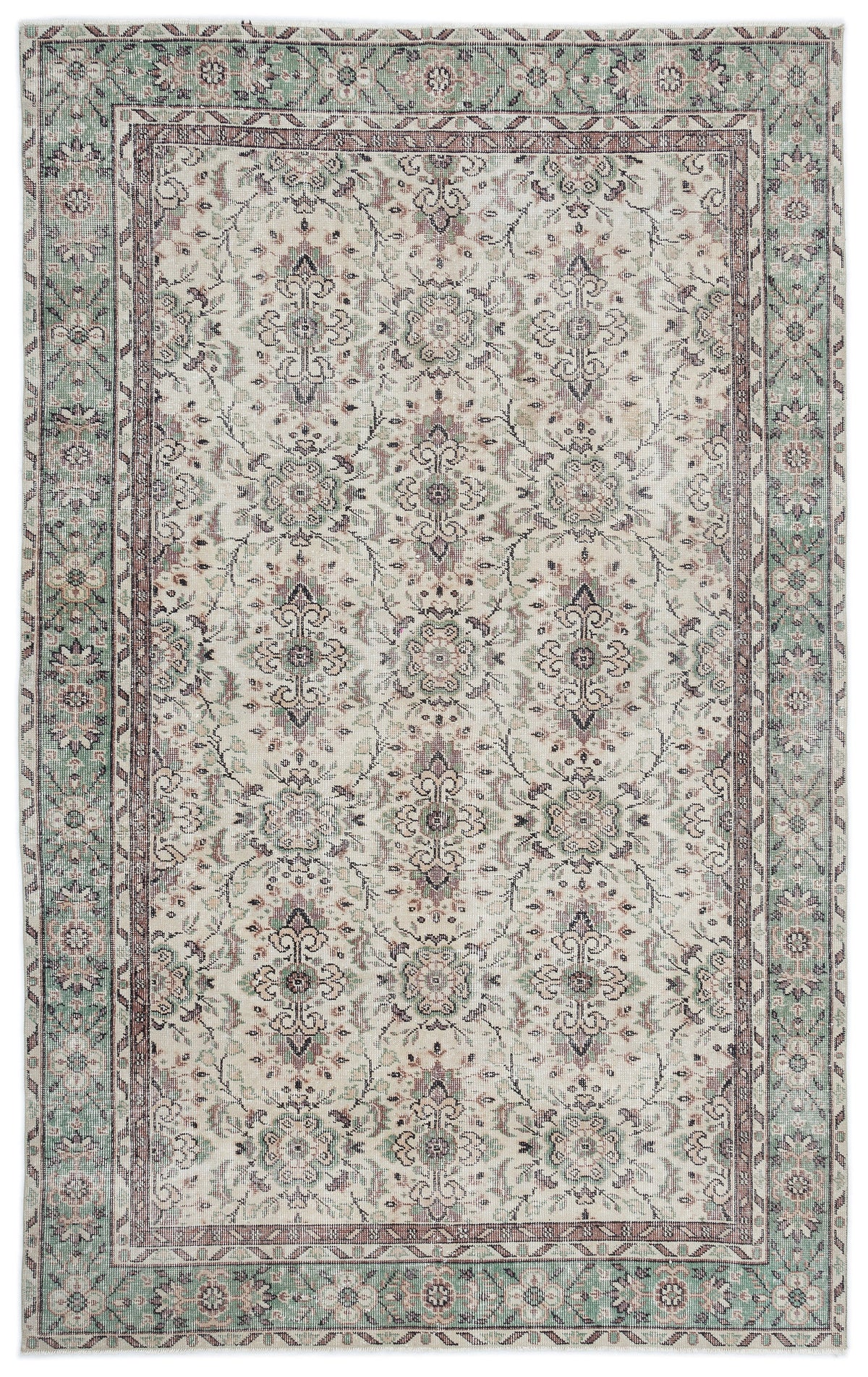 Naturel Over Dyed Vintage Rug 5&#39;6&#39;&#39; x 8&#39;9&#39;&#39; ft 167 x 266 cm