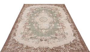 Retro Over Dyed Vintage Rug 5'6'' x 9'7'' ft 167 x 292 cm