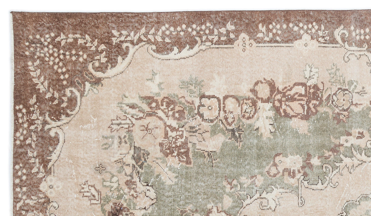 Retro Over Dyed Vintage Rug 5&#39;6&#39;&#39; x 9&#39;7&#39;&#39; ft 167 x 292 cm