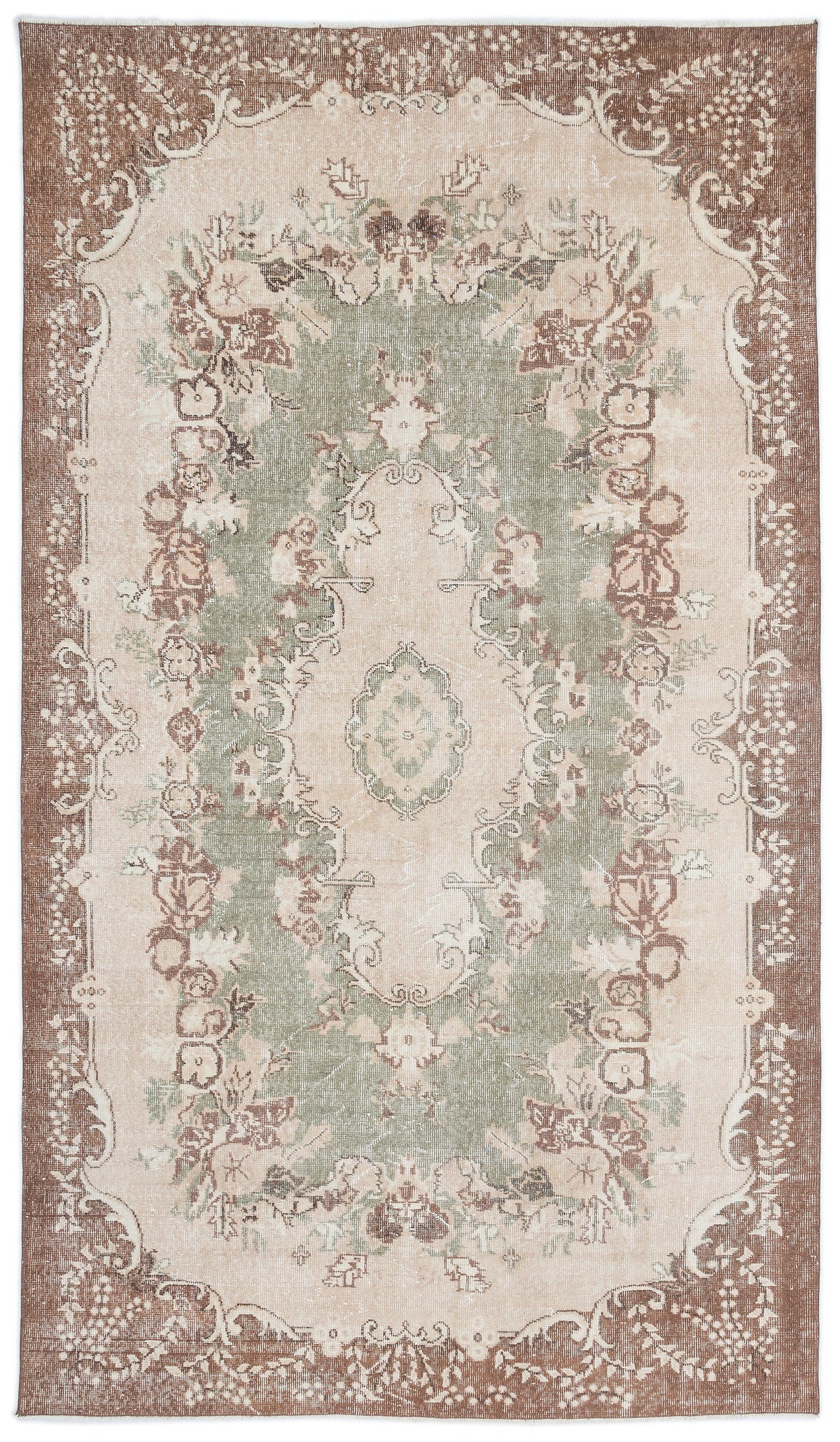 Retro Over Dyed Vintage Rug 5&#39;6&#39;&#39; x 9&#39;7&#39;&#39; ft 167 x 292 cm