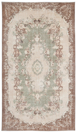Retro Over Dyed Vintage Rug 5'6'' x 9'7'' ft 167 x 292 cm