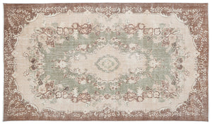 Retro Over Dyed Vintage Rug 5'6'' x 9'7'' ft 167 x 292 cm