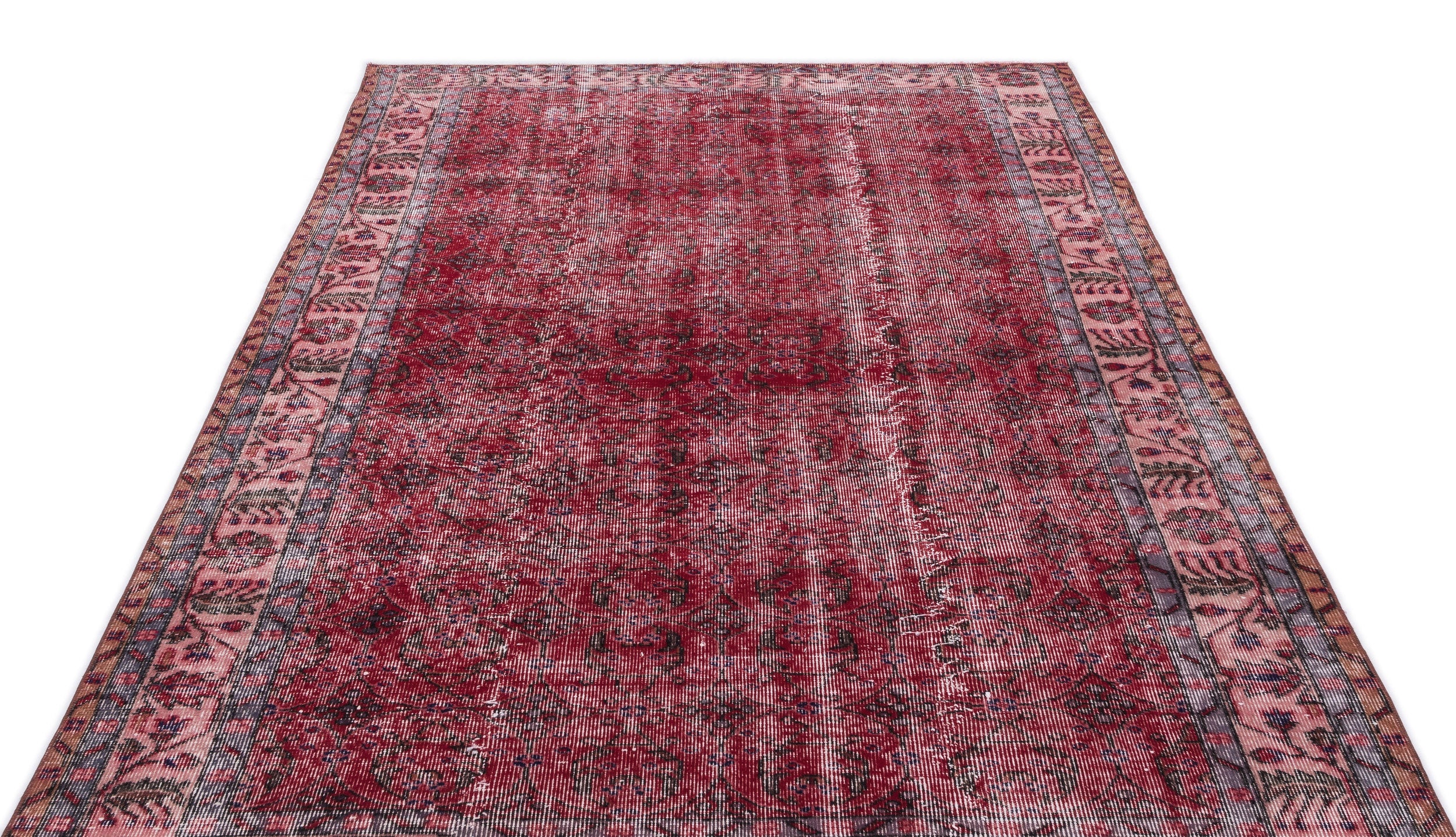 Naturel Over Dyed Vintage Rug 5'6'' x 9'3'' ft 167 x 281 cm