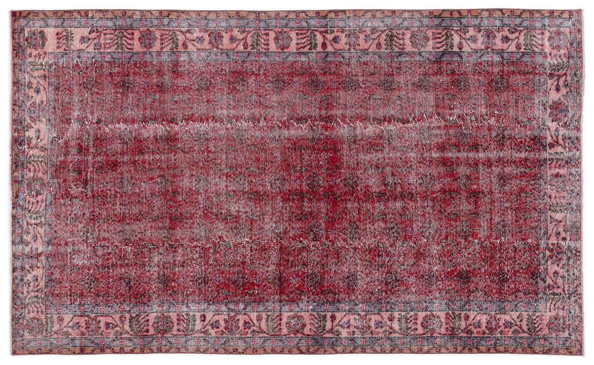 Naturel Over Dyed Vintage Rug 5&#39;6&#39;&#39; x 9&#39;3&#39;&#39; ft 167 x 281 cm